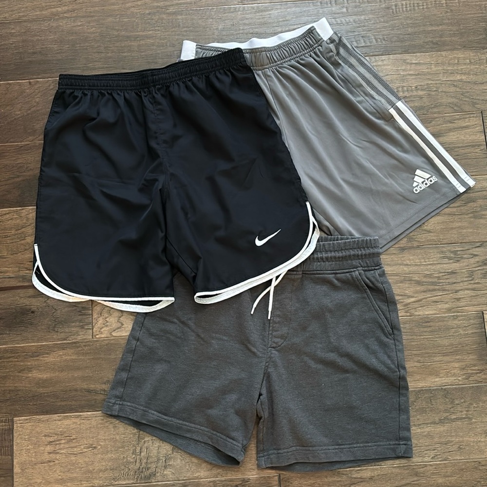 Bundle of 3 Men’s Athletic Shorts by Nike, Adidas & Target Size Small